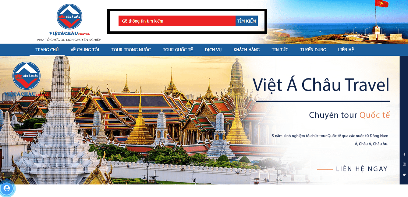 thiết kế website du lịch