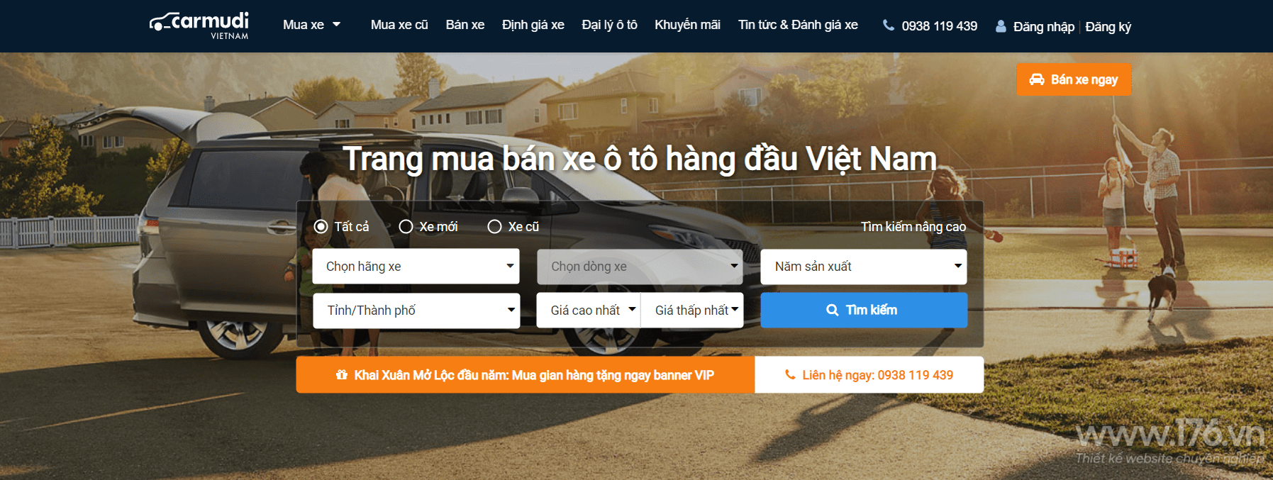 website ban o to quang ngai